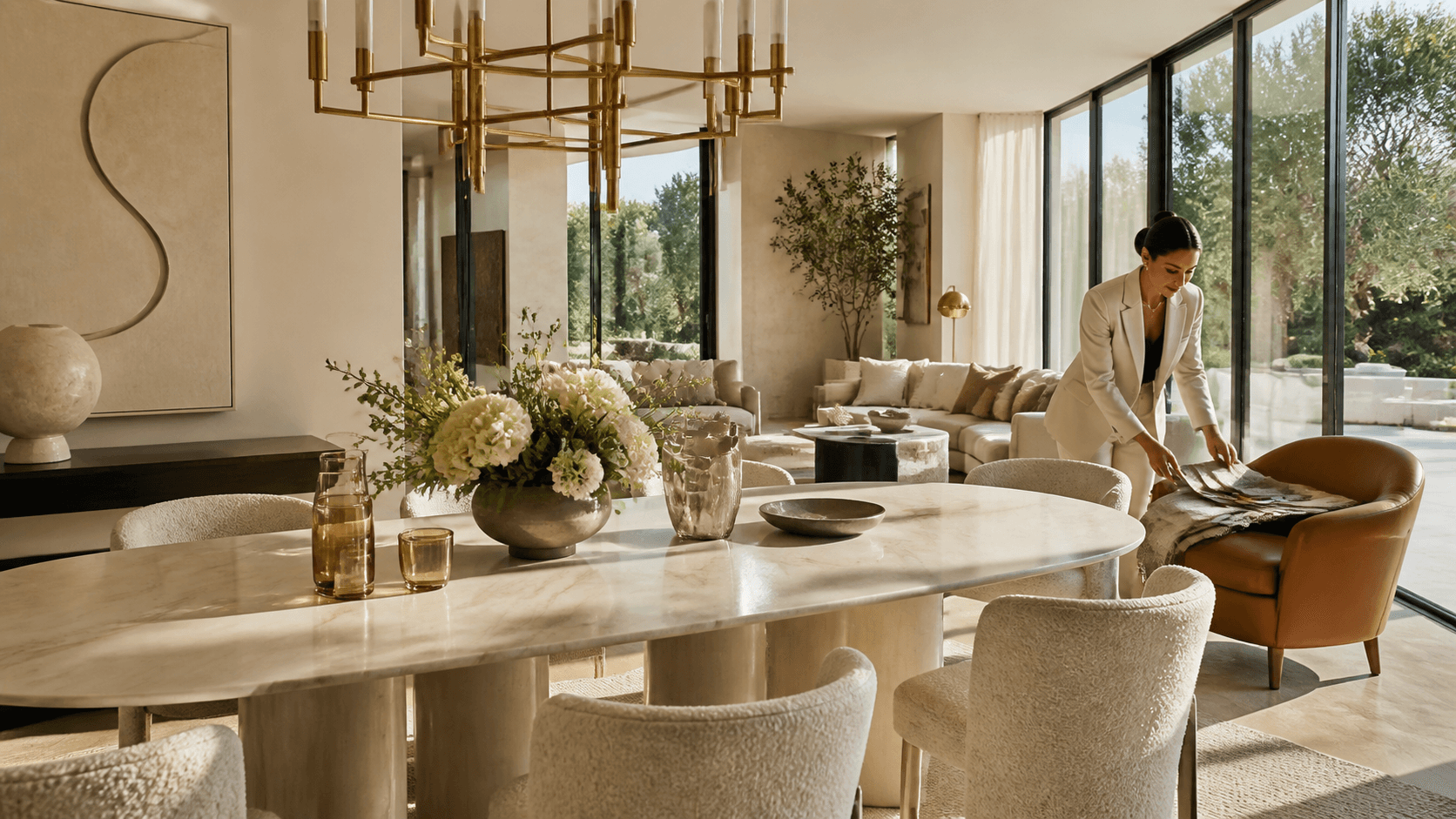 Designing Luxury Home Interiors Around Ceramic Tables
